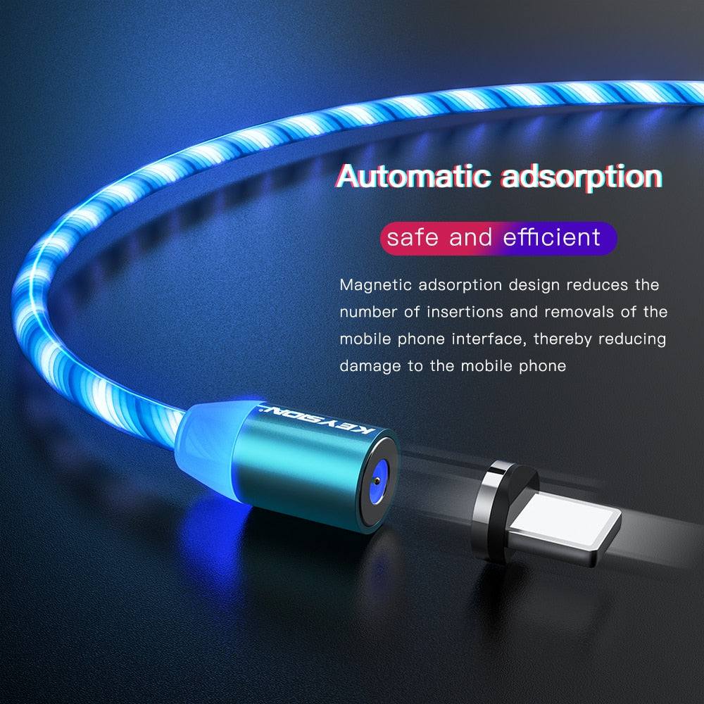 KEYSION Magnetic Cable Flowing Light LED Micro USB Cable - Premium Chargers & Powerbanks from Keysion - Just $13.00! Shop now at Dressmycell.com KEYSION Magnetic Cable Flowing Light LED Micro USB Cable - Premium Chargers & Powerbanks from Keysion - Just $13.00! Shop now at Dressmycell.com